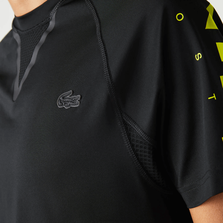 crno žuta 9y2 6H4B828 muškarci Lacoste sportska majica od rastezljivog dresa