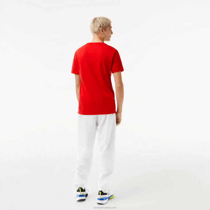 crvena 240 6H4B604 muškarci Lacoste sport x novak djokovic majica s printom