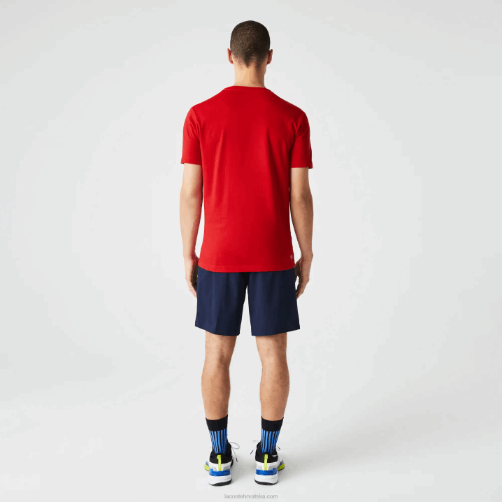 crvena 240 6H4B841 muškarci Lacoste sportska majica s printom krokodila