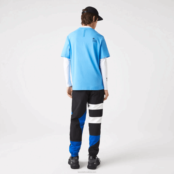 plava 4xa 6H4B663 muškarci Lacoste majica s printom opuštenog kroja