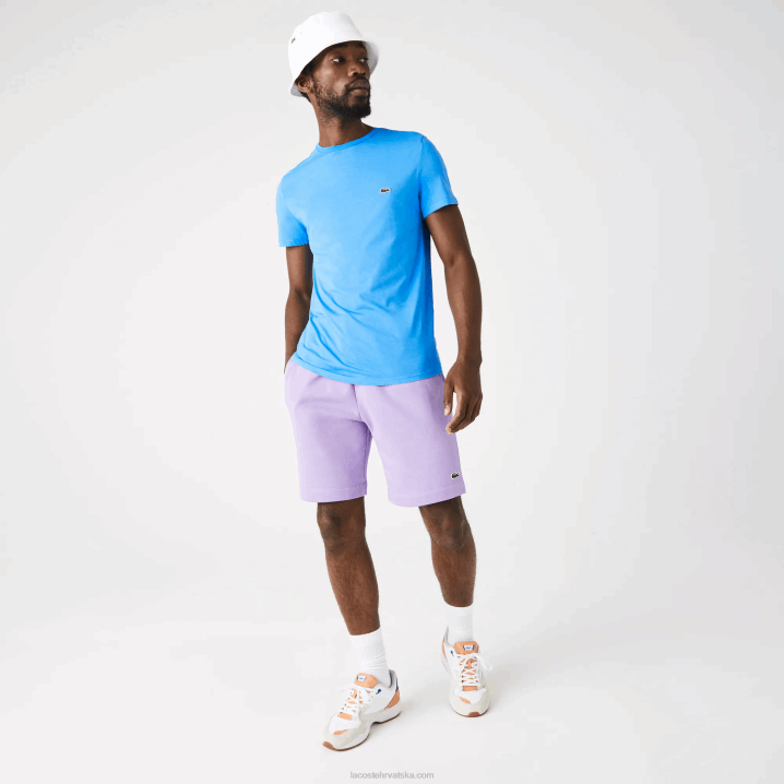 plava 4xa 6H4B767 muškarci Lacoste majica kratkih rukava od pima pamučnog jerseya s okruglim izrezom