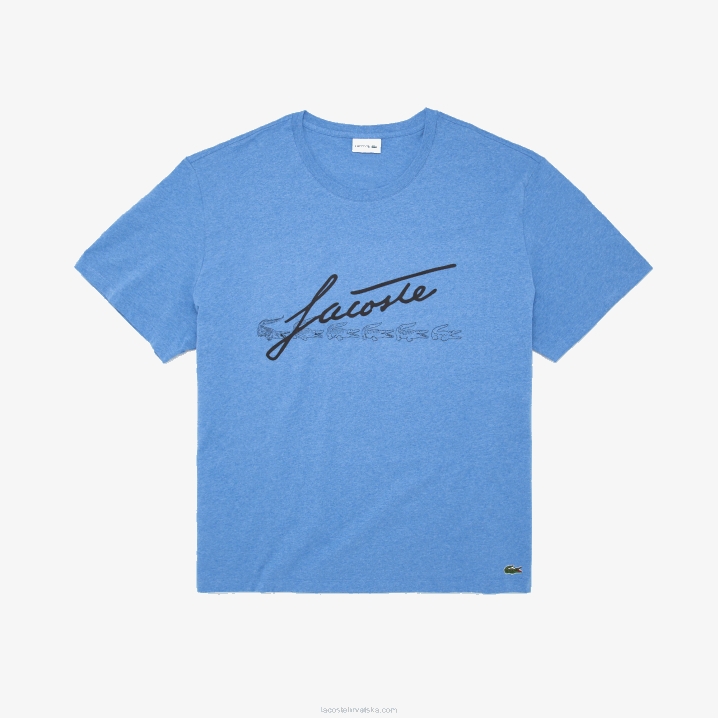 plava kina hg3 6H4B848 muškarci Lacoste xl majica s printom s potpisom