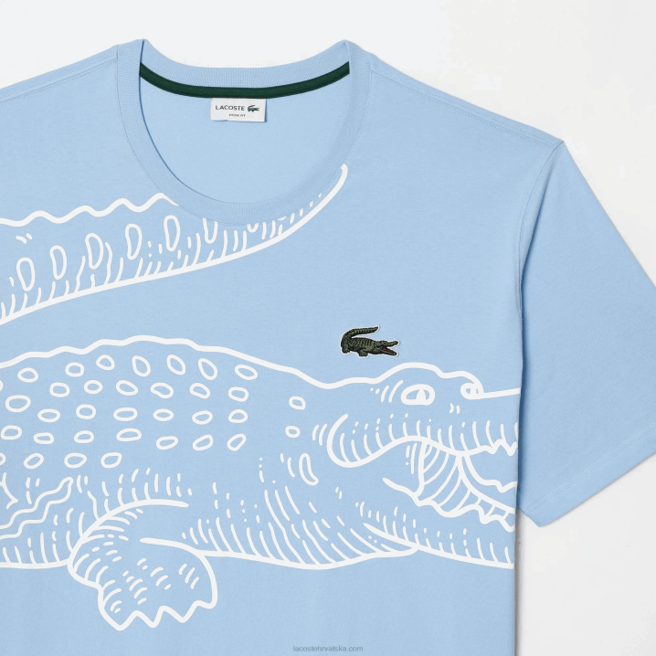 plavi hbp 6H4B135 muškarci Lacoste pamučna majica širokog kroja - velika veličina - visoka