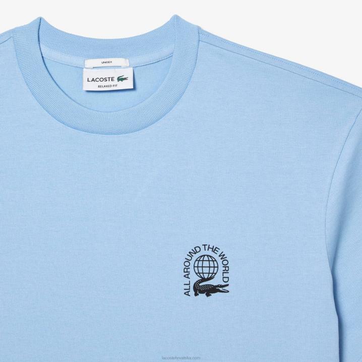 plavi hbp 6H4B225 muškarci Lacoste opuštena majica kratkih rukava od organskog pamuka