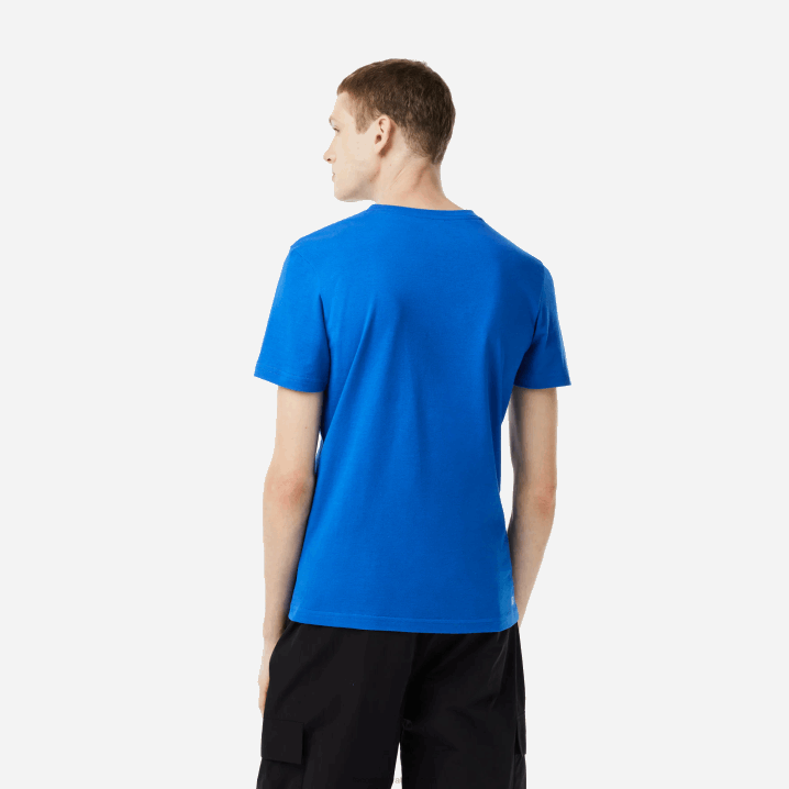 plavo žuta itd 6H4B88 muškarci Lacoste sportska majica kratkih rukava s 3d printom u obliku krokodila