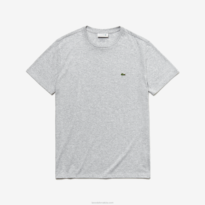 sivi chine cca 6H4B619 muškarci Lacoste majica kratkih rukava od pima pamučnog jerseya s okruglim izrezom