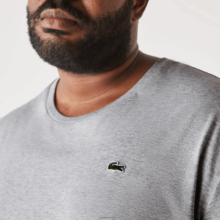 sivi chine cca 6H4B757 muškarci Lacoste majica s okruglim izrezom xl od pamučnog jerseya