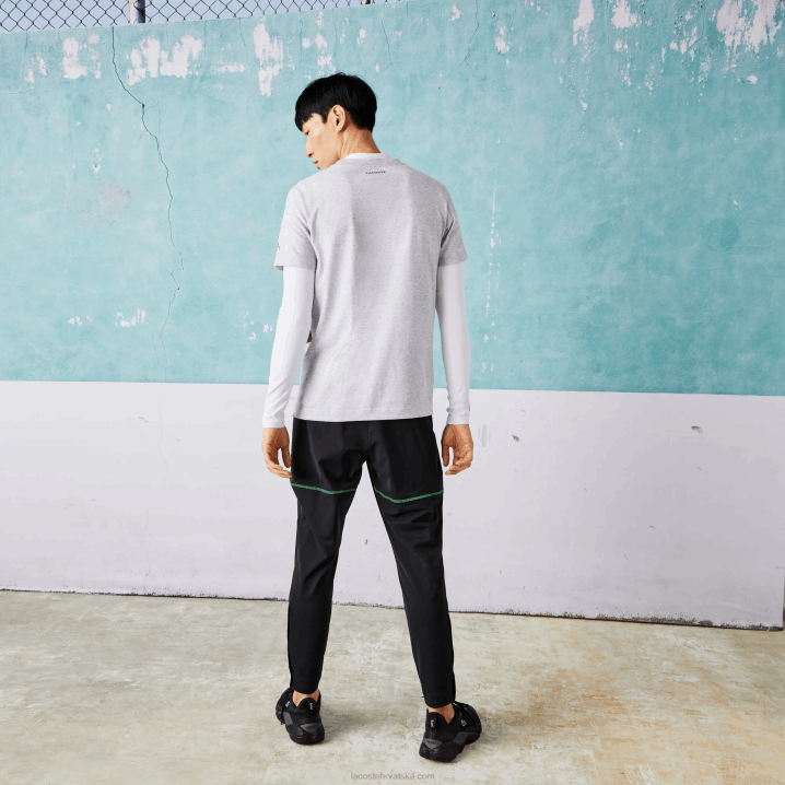 sivi chine cca 6H4B871 muškarci Lacoste sport novak djokovic kroko majica od organskog pamuka