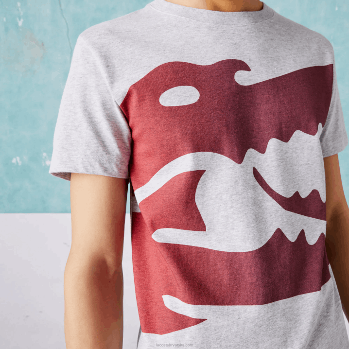 sivi chine cca 6H4B871 muškarci Lacoste sport novak djokovic kroko majica od organskog pamuka