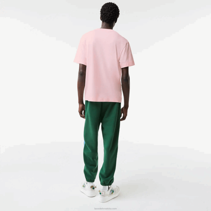 svijetlo ružičasta t03 6H4B610 muškarci Lacoste opuštenog kroja oversized krokodil majica kratkih rukava