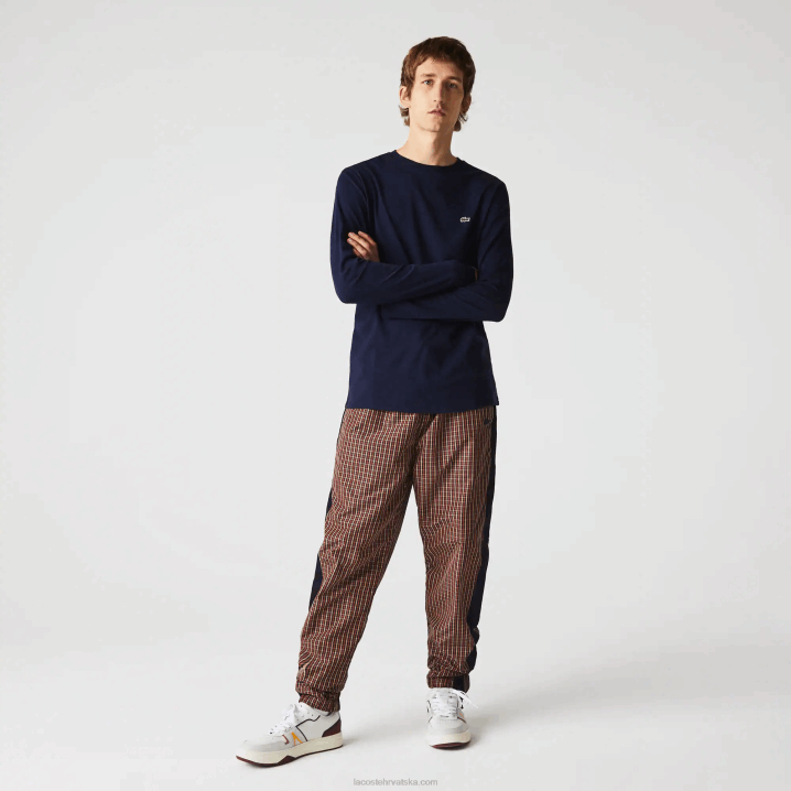 tamnoplava 166 6H4B688 muškarci Lacoste majica kratkih rukava od pima pamučnog jerseya s okruglim izrezom