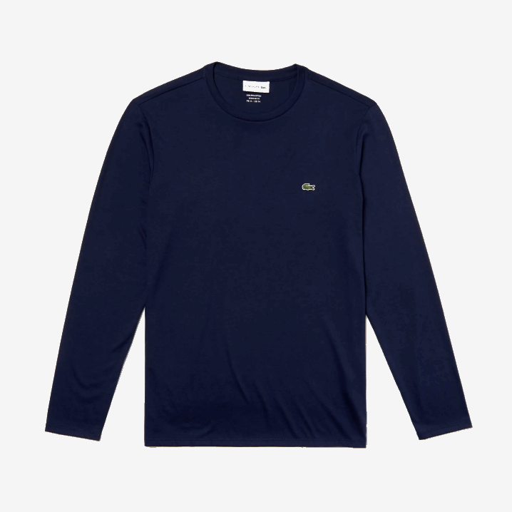 tamnoplava 166 6H4B688 muškarci Lacoste majica kratkih rukava od pima pamučnog jerseya s okruglim izrezom