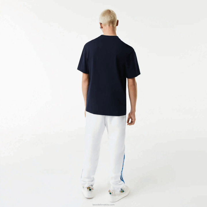 tamnoplava 166 6H4B741 muškarci Lacoste opuštena majica kratkih rukava s komičnim efektom