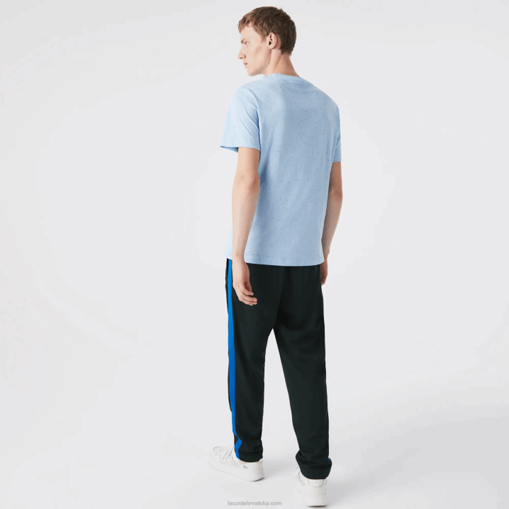 tirkizna 733 6H4B747 muškarci Lacoste majica kratkih rukava od pamučnog žerseja s prošaranim printom uobičajenog kroja