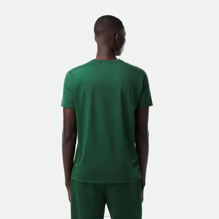 zelena 132 6H4B679 muškarci Lacoste majica s v-izrezom od pamučnog žerseja