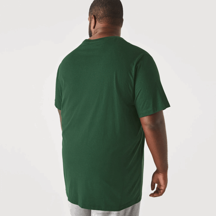 zelena 132 6H4B832 muškarci Lacoste majica s okruglim izrezom xl od pamučnog jerseya