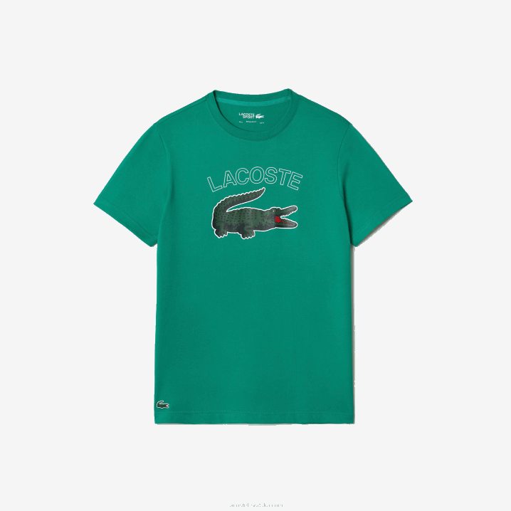zelena hd2 6H4B842 muškarci Lacoste sportska majica s printom krokodila