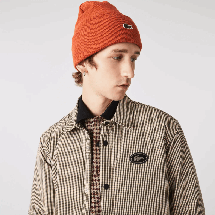 bež tamnoplava kaki zelena 87e 6H4B1549 muškarci Lacoste vodoodbojna majica s kariranim printom