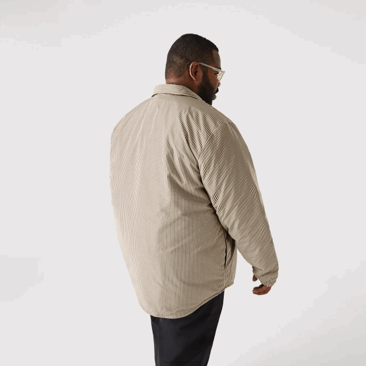 bež tamnoplava kaki zelena 87e 6H4B1549 muškarci Lacoste vodoodbojna majica s kariranim printom