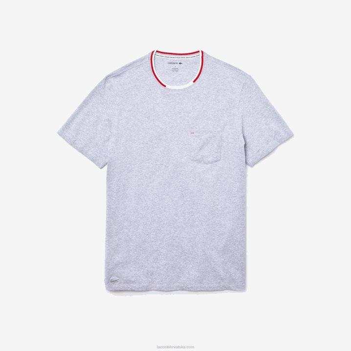 sivi chine cca 6H4B1472 muškarci Lacoste trobojna pidžama kratkih rukava s okruglim izrezom