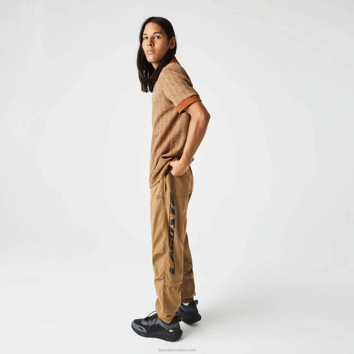 bež smeđa zwm 6H4B73 muškarci Lacoste klasični kroj polo s monogramom