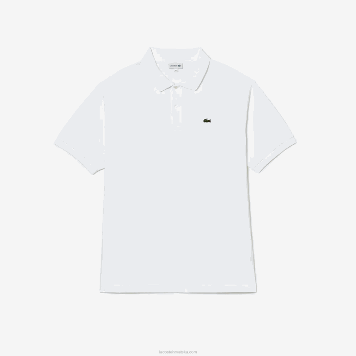 bijela 001 6H4B169 muškarci Lacoste pamuk petit pique polo - plus size - veliki