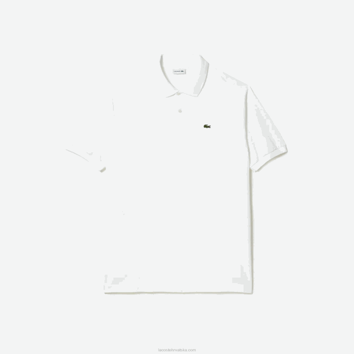 bijela 001 6H4B187 muškarci Lacoste pamuk petit pique polo - plus size - visok
