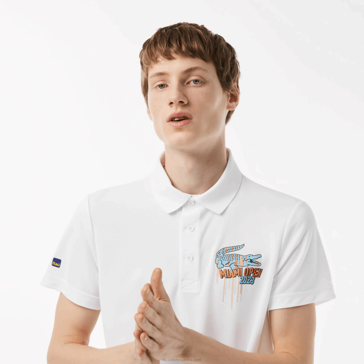 bijela 001 6H4B205 muškarci Lacoste sport miami open edition pique polo