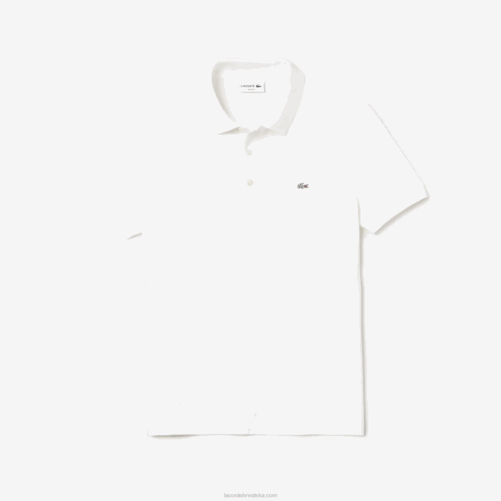 bijela 001 6H4B564 muškarci Lacoste slim fit petit pique rastezljiva polo majica
