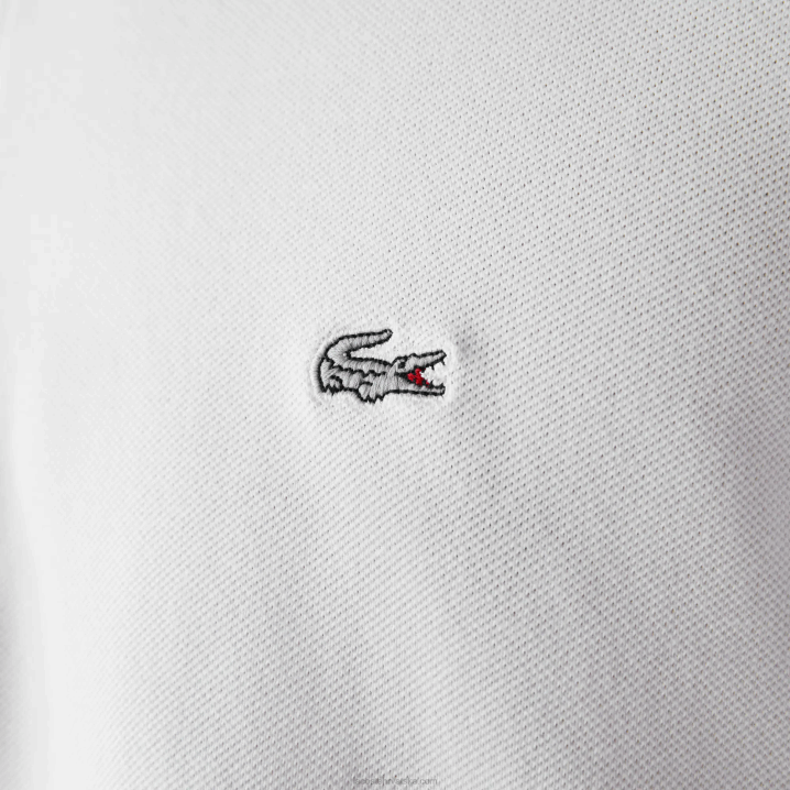 bijela 001 6H4B564 muškarci Lacoste slim fit petit pique rastezljiva polo majica