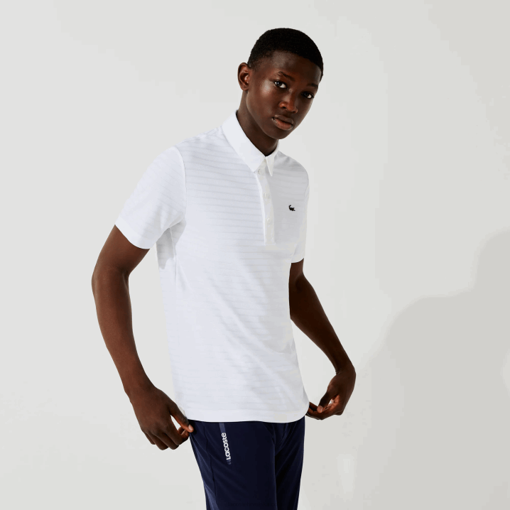 bijela 001 6H4B69 muškarci Lacoste prozračni golf polo sportske teksture