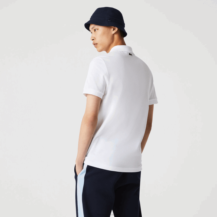 bijela 001 6H4B913 muškarci Lacoste značka pamuk Pique regular fit polo
