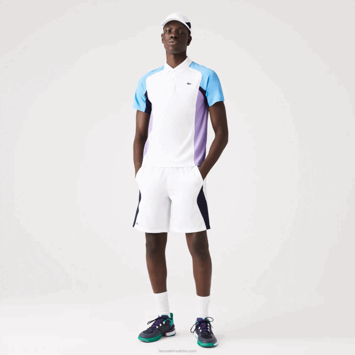 bijela tamnoplava ljubičasta 6hu 6H4B779 muškarci Lacoste sportski termoregulirajući pique tenis polo