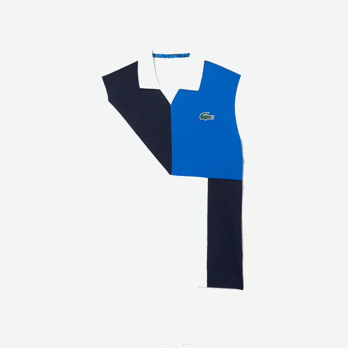 bijelo crno plavo x87 6H4B785 muškarci Lacoste sport ultra-dry pique tenis polo