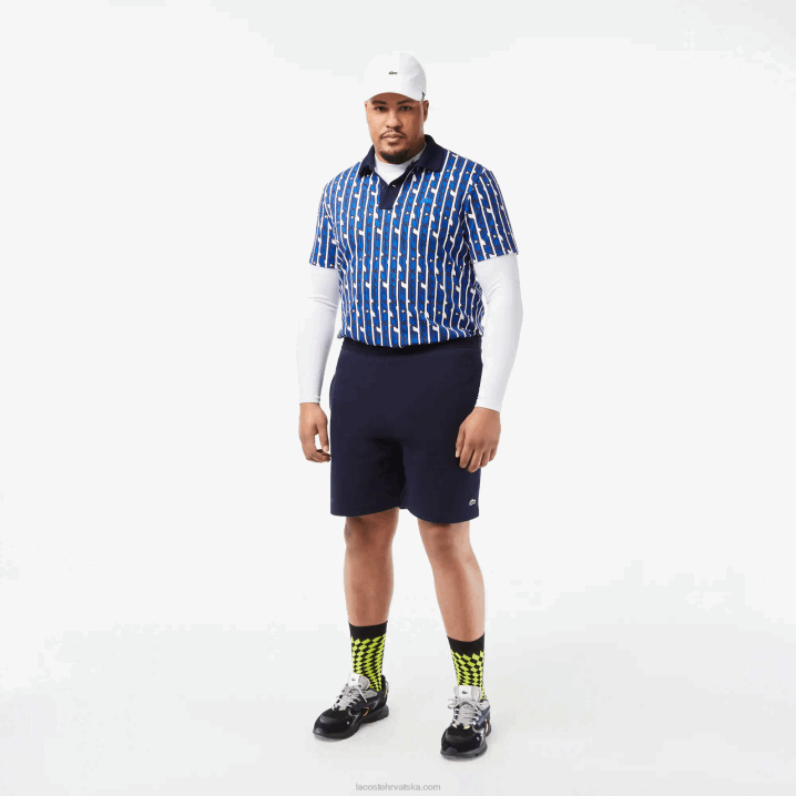 bijelo plava bilo koja 6H4B4 muškarci Lacoste aktivni pokret dvobojni printani polo
