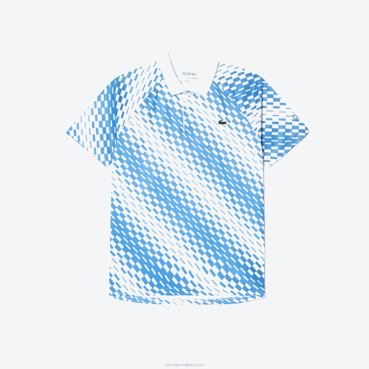 bijelo plava ga7 6H4B109 muškarci Lacoste tenis x novak djokovic fan verzija polo