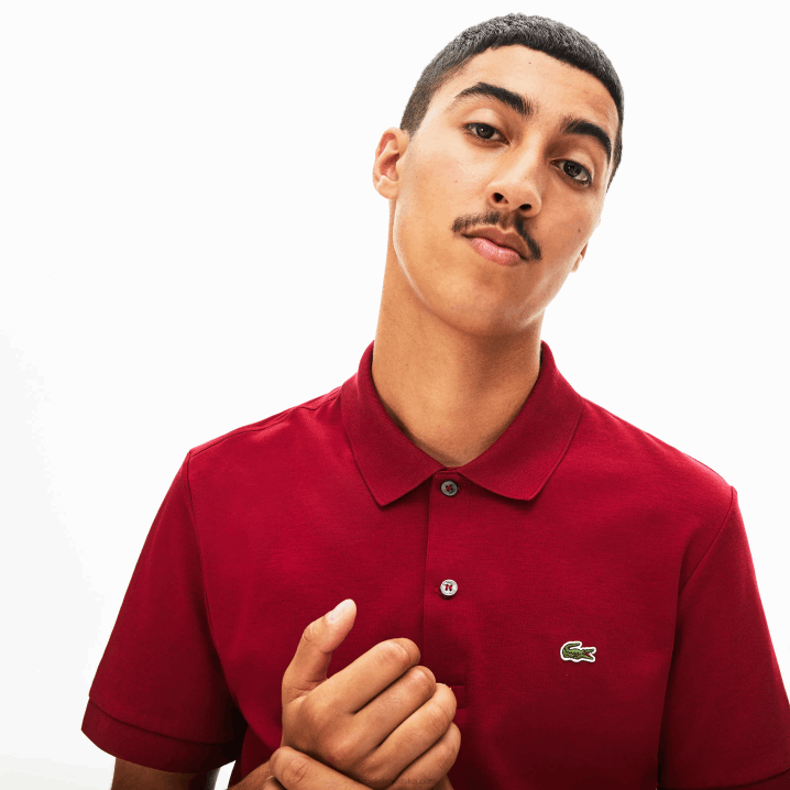 bordo 476 6H4B258 muškarci Lacoste regular fit pima pamučni polo
