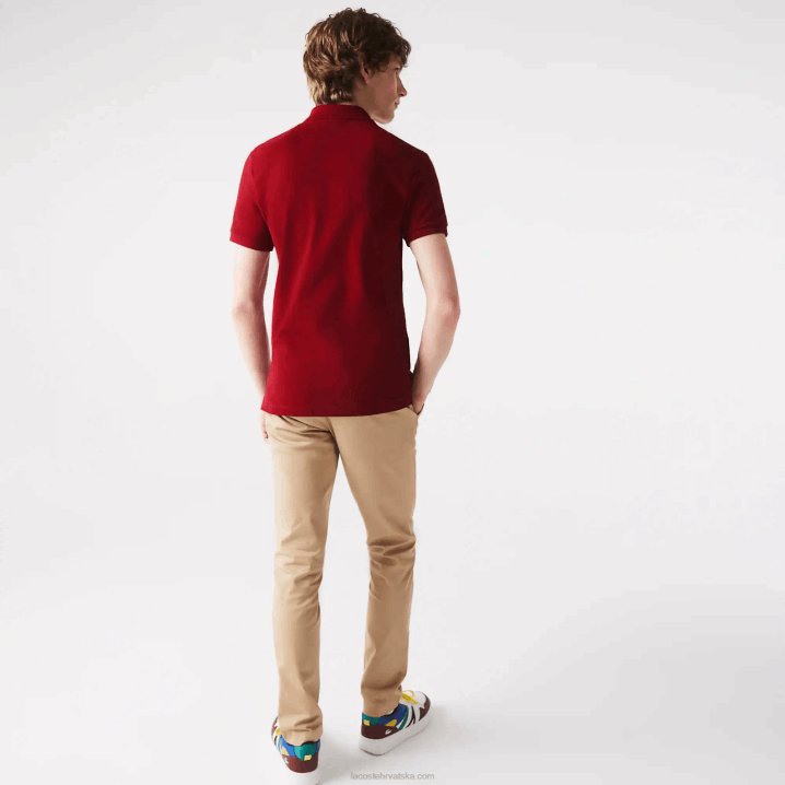 bordo 476 6H4B655 muškarci Lacoste original l.12.12 slim fit polo