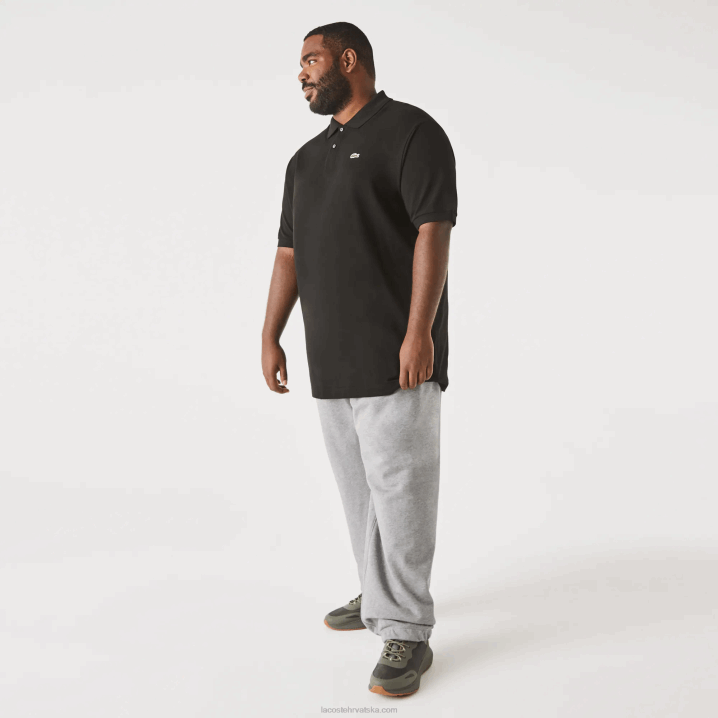 crna 031 6H4B170 muškarci Lacoste pamuk petit pique polo - plus size - veliki