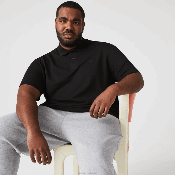crna 031 6H4B173 muškarci Lacoste aktivno kretanje prozračni pamuk pique polo