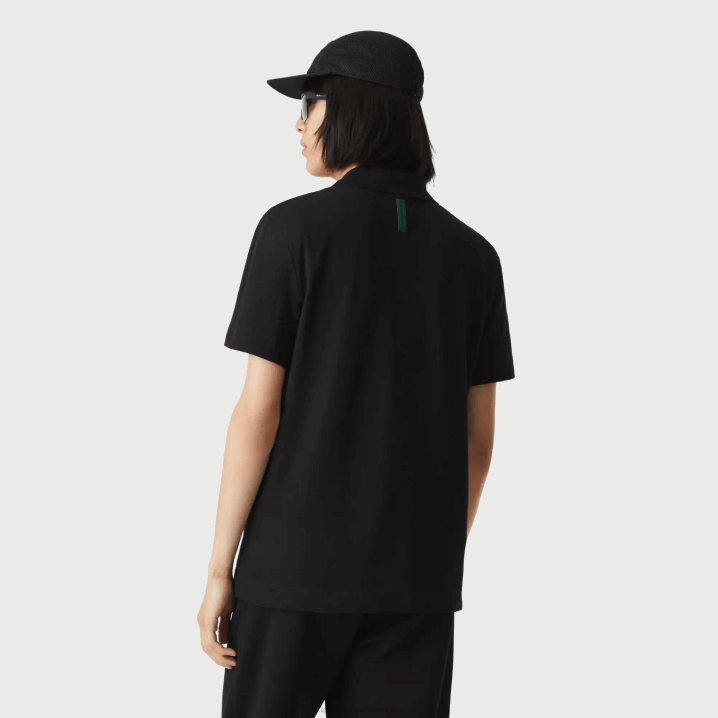 crna 031 6H4B598 muškarci Lacoste slim fit organski rastezljivi pamuk pique polo