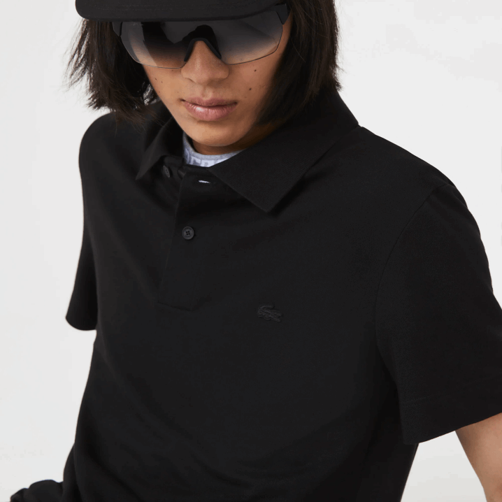 crna 031 6H4B598 muškarci Lacoste slim fit organski rastezljivi pamuk pique polo