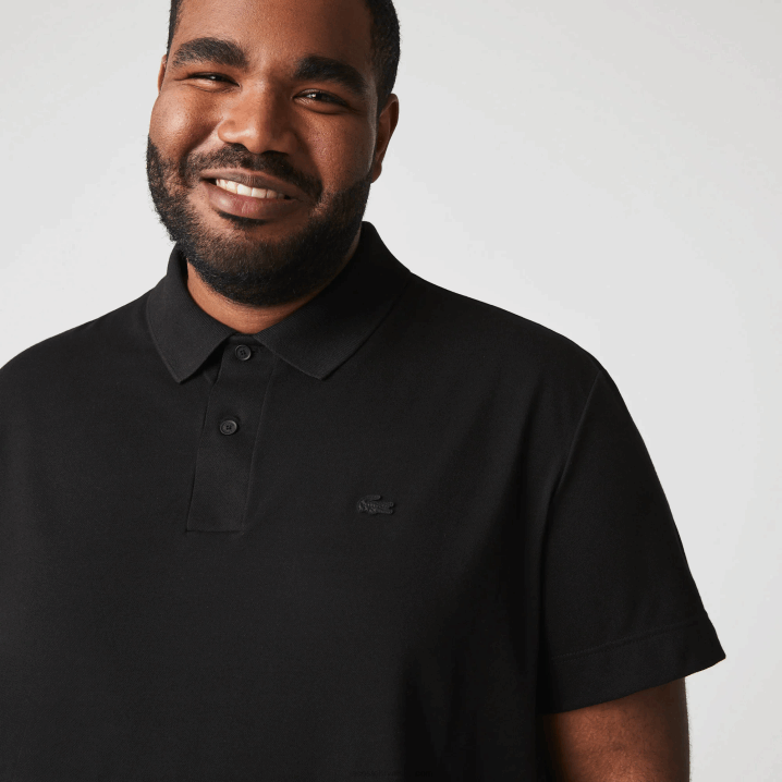crna 031 6H4B598 muškarci Lacoste slim fit organski rastezljivi pamuk pique polo