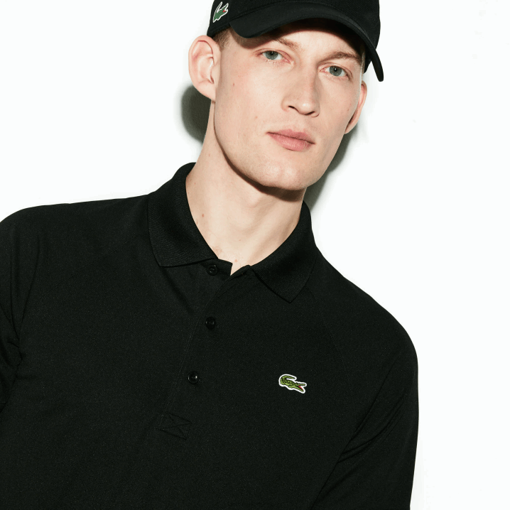 crna 031 6H4B886 muškarci Lacoste sportski prozračni anti-UV pique polo