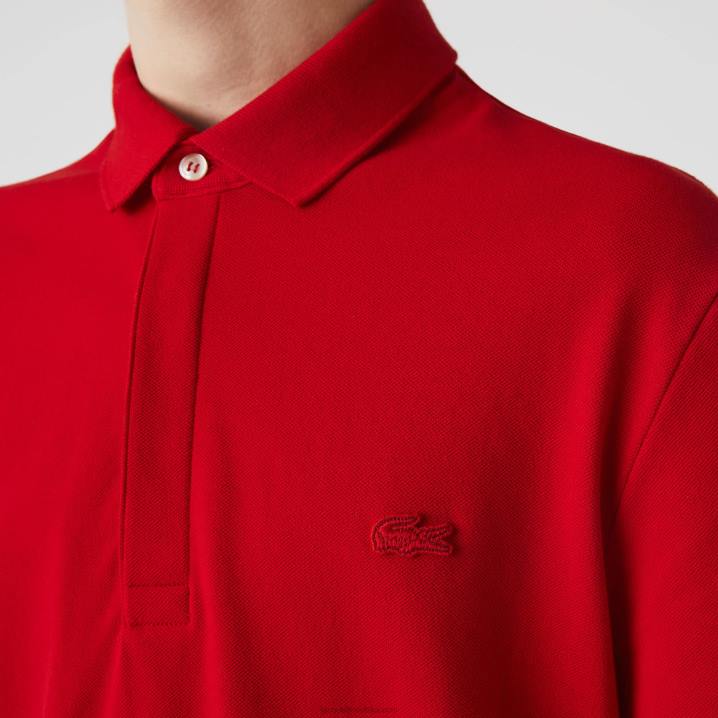 crvena 240 6H4B726 muškarci Lacoste smart paris rastezljivi pamuk pique polo