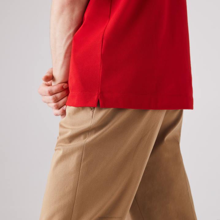 crvena 240 6H4B726 muškarci Lacoste smart paris rastezljivi pamuk pique polo