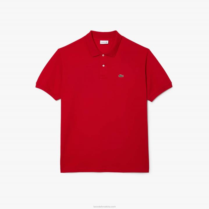 crvena 240 6H4B734 muškarci Lacoste pamuk petit pique polo - plus size - veliki