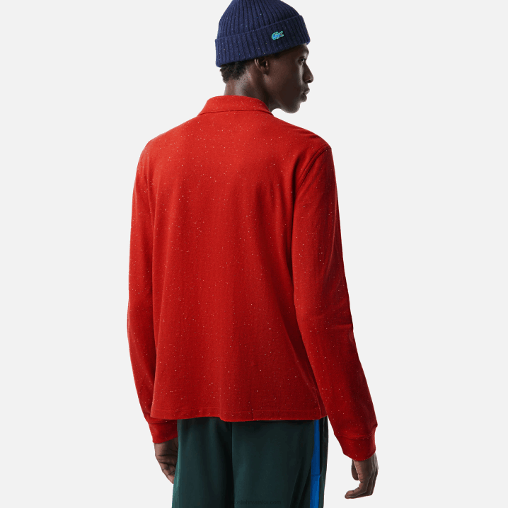 crvena 7cq 6H4B705 muškarci Lacoste klasični kroj polo s šarenim printom