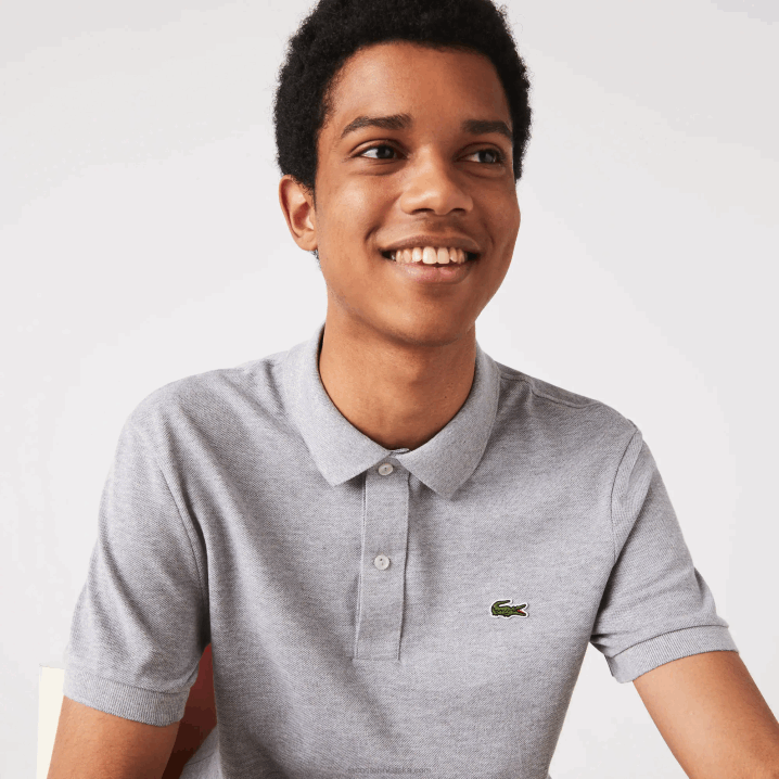 gray chine yrd 6H4B1267 muškarci Lacoste original l.12.12 slim fit polo