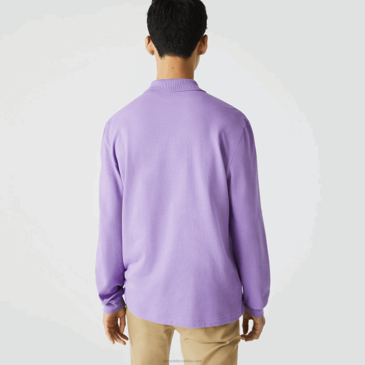 ljubičasta gfu 6H4B945 muškarci Lacoste original l.12.12 polo dugih rukava